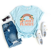 Just Peach Rainbow Short Sleeve Tee